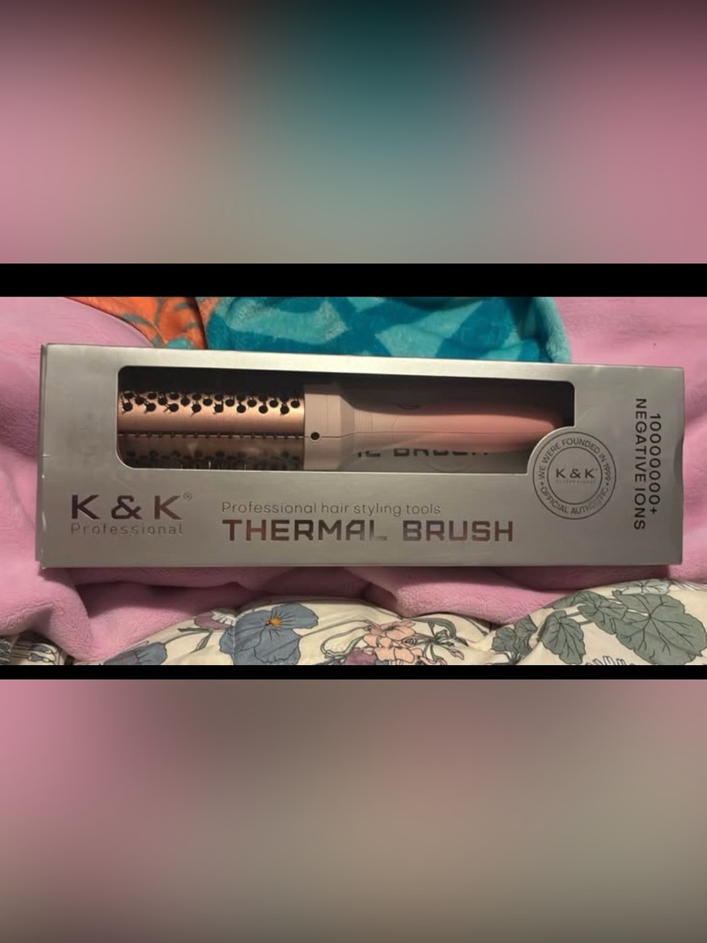 K&K Professional Pink Thermal Brush - Gentle Kids Styling